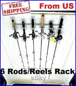Ceiling Rod Rack Storage Reel Fishing Mount Horizontal Pole