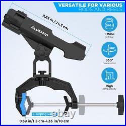 1/2/4 Pack Fishing Rod Holders for Boat, Fishing Rod Holder with Enlarge Clamp