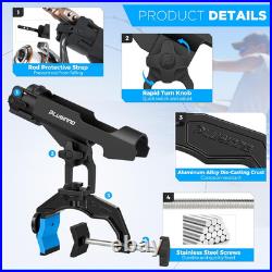 1/2/4 Pack Fishing Rod Holders for Boat, Fishing Rod Holder with Enlarge Clamp