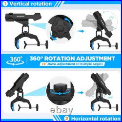 1/2/4 Pack Fishing Rod Holders for Boat, Fishing Rod Holder with Enlarge Clamp