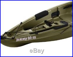 10' Fishing Kayak Olive With Paddle Sit On Canoe Rod Holders Lake River 1 Person
