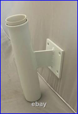 10 Tower Boat Fishing Boating Pole Rod Holder ANGLED 15° White Powder Coated