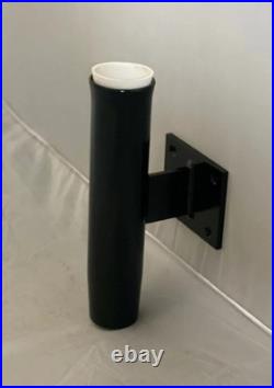 10 Tower Boat Fishing Boating Pole Rod Holder ANGLED 90° Black powder coated