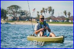 10ft fishing kayak, 275 lbs capacity, paddle keeper, fishing pole holders, olive
