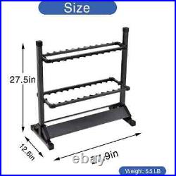 12/24-Rod Capacity Lightweight Fishing Rod Rack Space-Saving Aluminum Organize