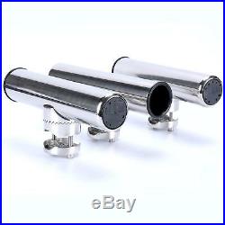 Amarine Made Stainless Rod Holder – 2 Pack, Clamp-On For 7/8 To 1 Inch Rails