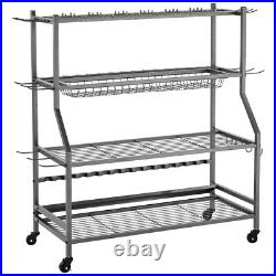 15 Pole Fishing Rod Holder Fishing Rack Cart Organizer with Wheels for Garage 15 Pole Fishing Rod Holder Fishing Rack Cart Organizer with Wheels for Garage