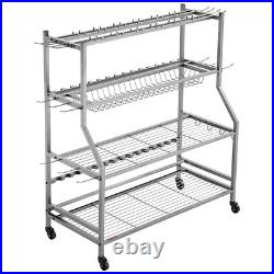 15 Pole Fishing Rod Holder Fishing Rack Cart Organizer with Wheels for Garage 15 Pole Fishing Rod Holder Fishing Rack Cart Organizer with Wheels for Garage