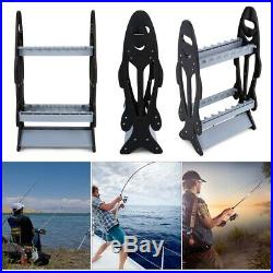 16 Fishing Rods Rack Holder Rest Stand Foldable Fishing Rod Pole Storage Tackle