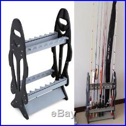 16 Fishing Rods Rack Holder Rest Stand Foldable Fishing Rod Pole Storage Tackle