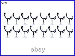 16pcs 20 Degree Grip Steel Boat Rod Holders PVC Coated Wire Fishing Pole Holders