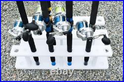 18 Pole Fishing Rod Holder Rack for Garage Heavy Duty Outdoor Boat Dock Storage