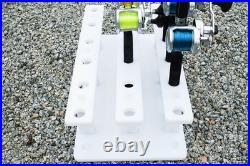 18 Pole Fishing Rod Holder Rack for Garage Heavy Duty Outdoor Boat Dock Storage