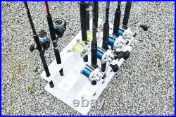 18 Pole Fishing Rod Holder Rack for Garage Heavy Duty Outdoor Boat Dock Storage