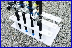 18 Pole Fishing Rod Holder Rack for Garage Heavy Duty Outdoor Boat Dock Storage
