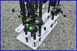 18 Pole Fishing Rod Holder Rack for Garage Heavy Duty Outdoor Boat Dock Storage