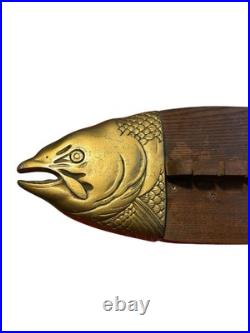 1960s APCO 35 Mid Century Fishing Rod Board Holder wall sculpture mcm 1960s APCO 35 Mid Century Fishing Rod Board Holder wall sculpture mcm