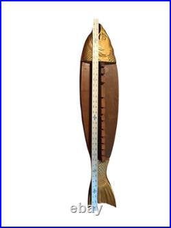 1960s APCO 35 Mid Century Fishing Rod Board Holder wall sculpture mcm 1960s APCO 35 Mid Century Fishing Rod Board Holder wall sculpture mcm