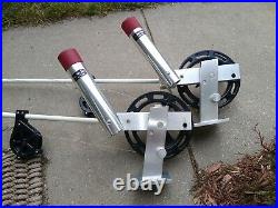 2 Big Jon 48 Manual Downriggers with Rod Holders Excellent Condition