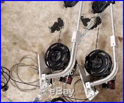 2 Big Jon Electric Fishing downriggers with pivoting base and rod holders