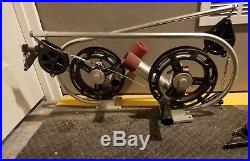 2 Big Jon Manual Downriggers with SS Line & Counter Rod-Holder for trolling fish