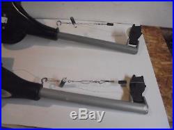 2 CANNON UNI TROLLS 6 DOWNRIGGERS ROD HOLDERS & LINE COUNTERS WithCABLE NICE