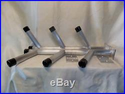 2-HD Quick mount Triple Tree rod holders with bases & Heavy Duty end caps