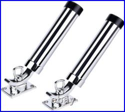 2-Pack 360° Rotating Fishing Rod Holder Stainless Steel Adjustable Support