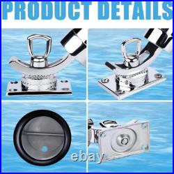 2-Pack 360° Rotating Fishing Rod Holder Stainless Steel Adjustable Support