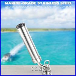 2-Pack Stainless Steel Fishing Rod Holder 360° Rotating Deck Mount 1.8