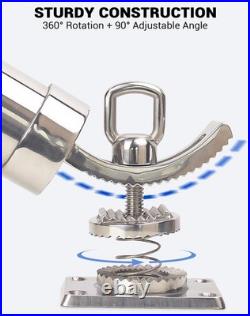 2-Pack Stainless Steel Fishing Rod Holder 360° Rotating Deck Mount 1.8