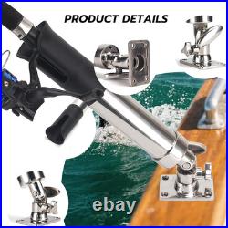 2-Pack Stainless Steel Fishing Rod Holder 360° Rotating Deck Mount 1.8 Rod