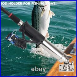 2-Pack Stainless Steel Fishing Rod Holder 360° Rotating Deck Mount 1.8 Rod