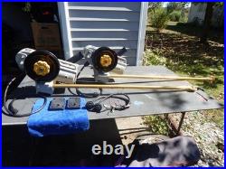 2 Penn Electric Downrigger Fathom Master 800 48 Boom Rod Holder Bases Wire