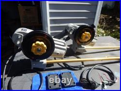 2 Penn Electric Downrigger Fathom Master 800 48 Boom Rod Holder Bases Wire