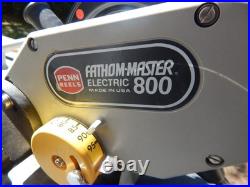 2 Penn Electric Downrigger Fathom Master 800 48 Boom Rod Holder Bases Wire
