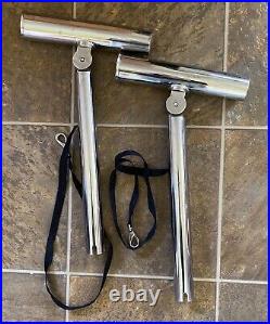 2 (Set) Stainless Steel Fully Adjustable OutRodder / Rod Holder / Outrigger