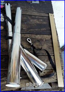 2 Stainless Insert Double Rod Holders for Conversion from a Standard Single