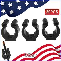 20-Pack Wall Mounted Fishing Rod Storage Clips Clamps Holder Rack Organizer