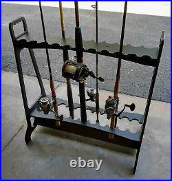 22-Fishing Rod Rack Standing Organizer Holder Floor Stand