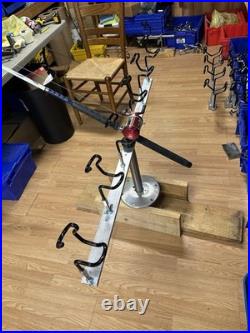 24 Inch T- Bar with seat pedestal post & Insert 4-45 Degree 1/2 Inch Holders