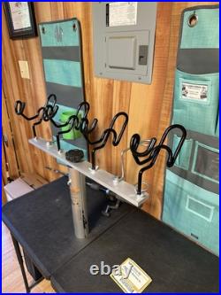 24 Inch T-bar with 2-3/8 seat pedestal post and 4 Dual Holders Made In The USA