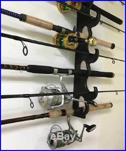 29 Deluxe Fishing Rod Pole Reel Holder Garage Wall Ceiling Mount Rack Organizer