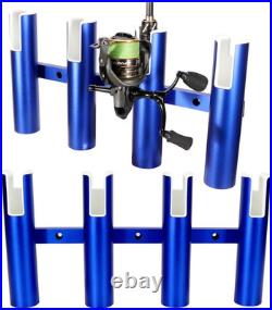 2PCS 4-Tube Aluminum Fishing Rod Holder for Boat, Wall-Mounted Fishing Pole Roof