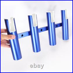 2PCS 4-Tube Aluminum Fishing Rod Holder for Boat, Wall-Mounted Fishing Pole Roof