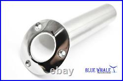 2PCS BLUE WHALE 316 Stainless Steel 30 Degree Mount Fishing Rod Holders & Drain