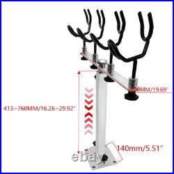 2PCS Boat Aluminum Sure Grip Rod Pod PVC Coated Steel Wire Fishing Pole Holder