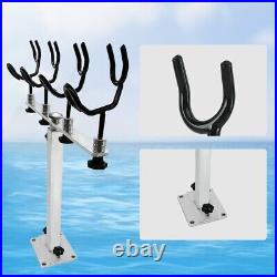 2PCS Fishing Pole Holder Aluminum Rod Pod Sure Grip Boat Steel PVC Coated Wire