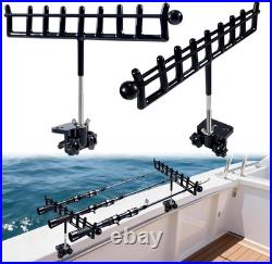 2PCS Marine Storage Rod Holder Stainless Steel Multi-Rod Rack with Adjustable