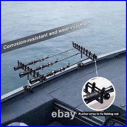 2PCS Marine Storage Rod Holder Stainless Steel Multi-Rod Rack with Adjustable